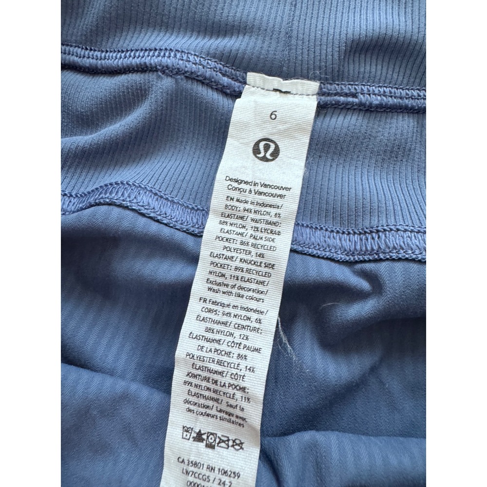 LululemonDance Studio Shorts Blue Size 6 LW7CCGS - Picture 2 of 6